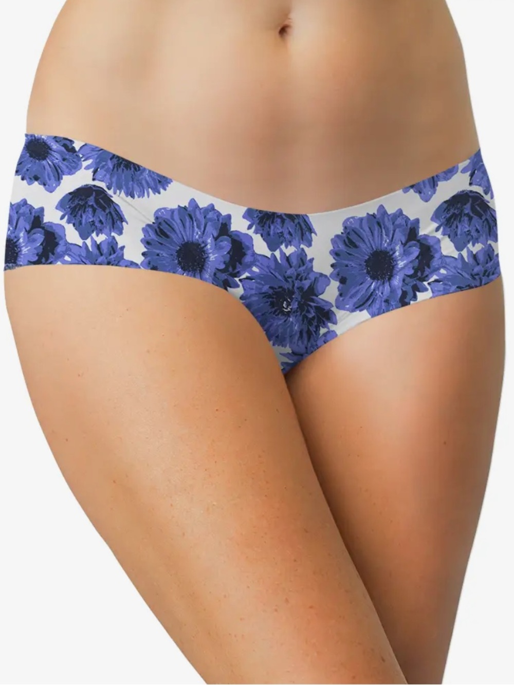 NWT Seamless Floral Hipster Panty | Blue | S-XL